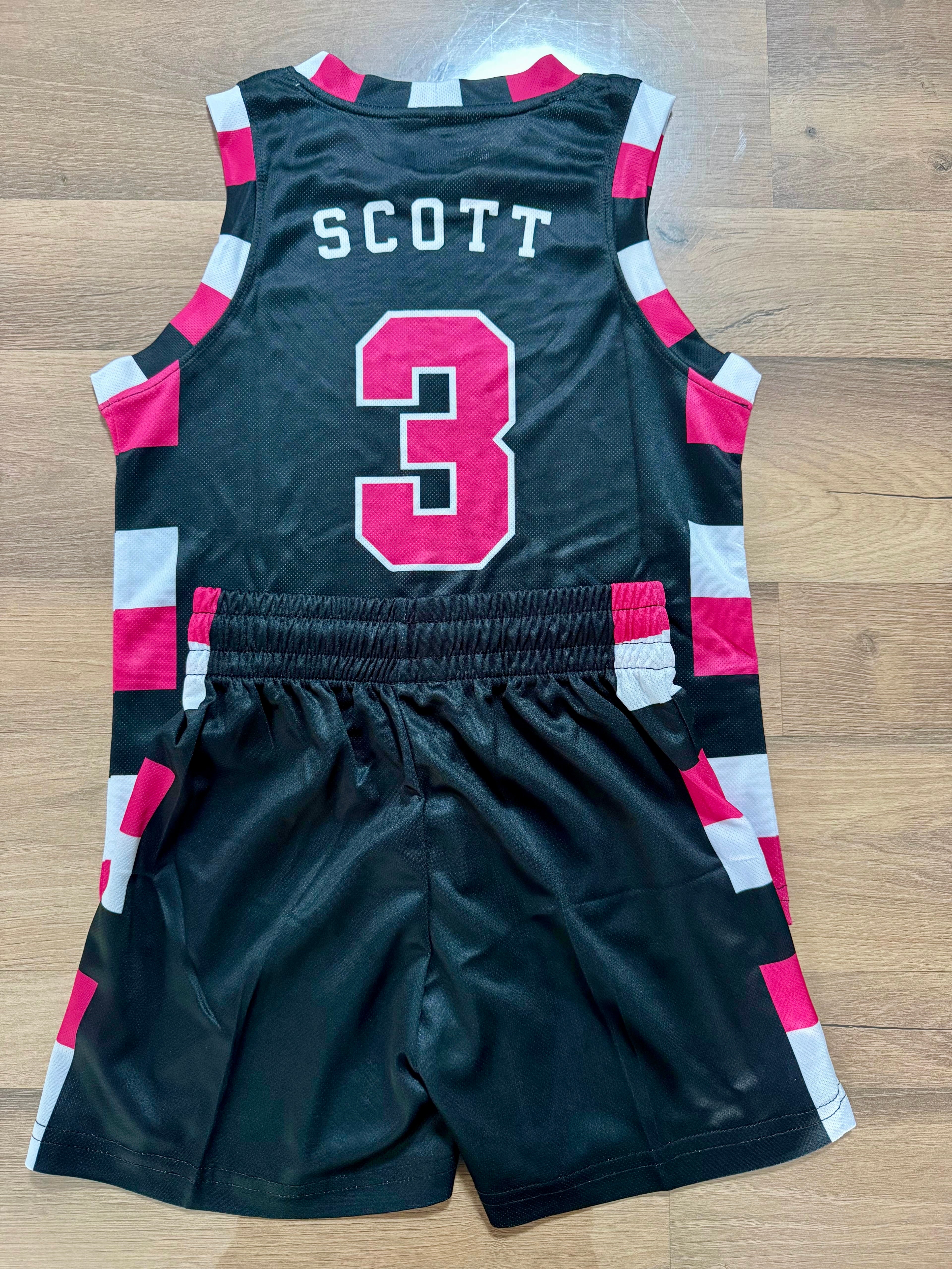 Ensemble Basket Enfant - SCOTT #3 (noir et rose)