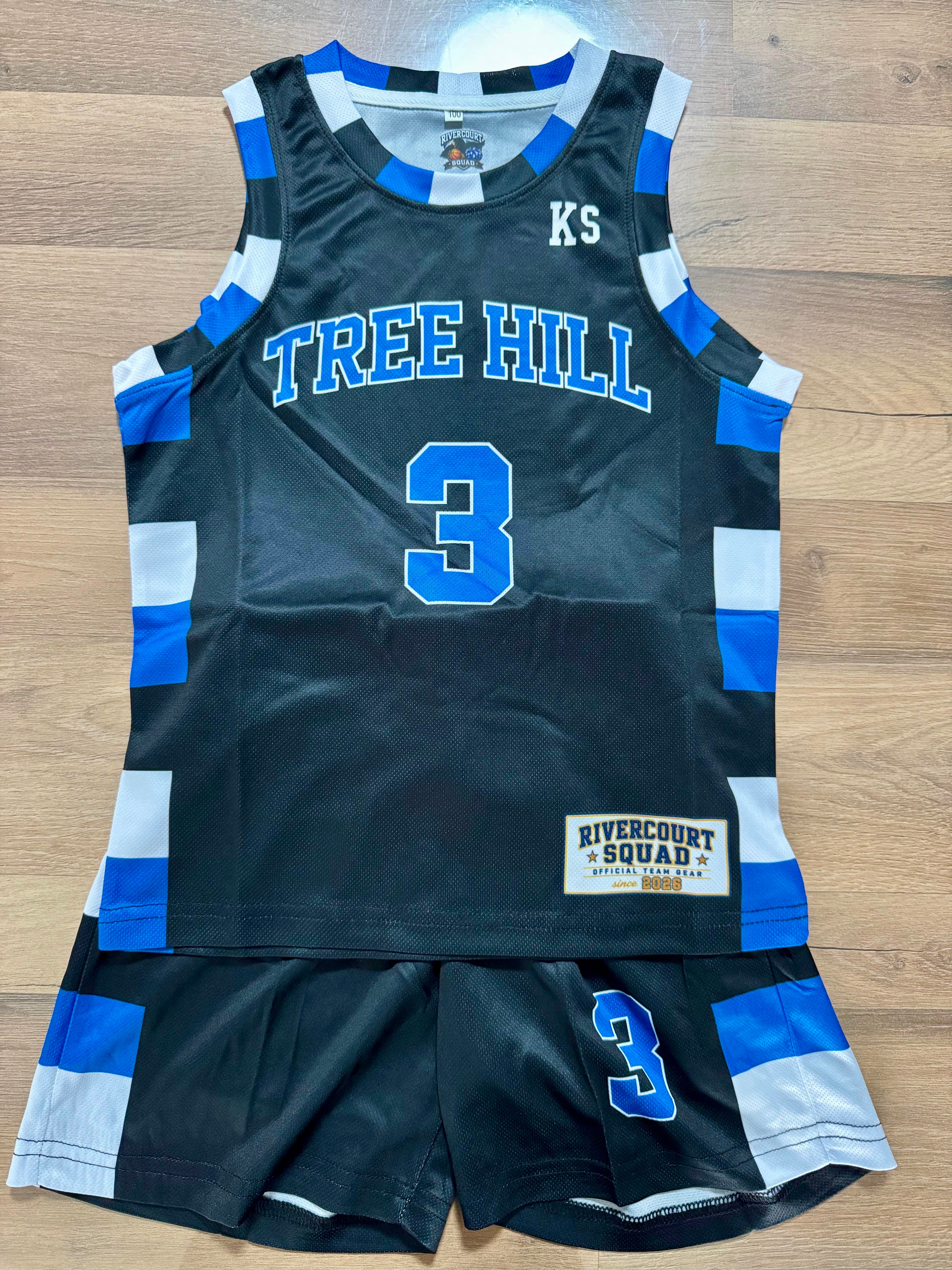 Ensemble Basket Enfant - SCOTT #3 (Noir et bleu)