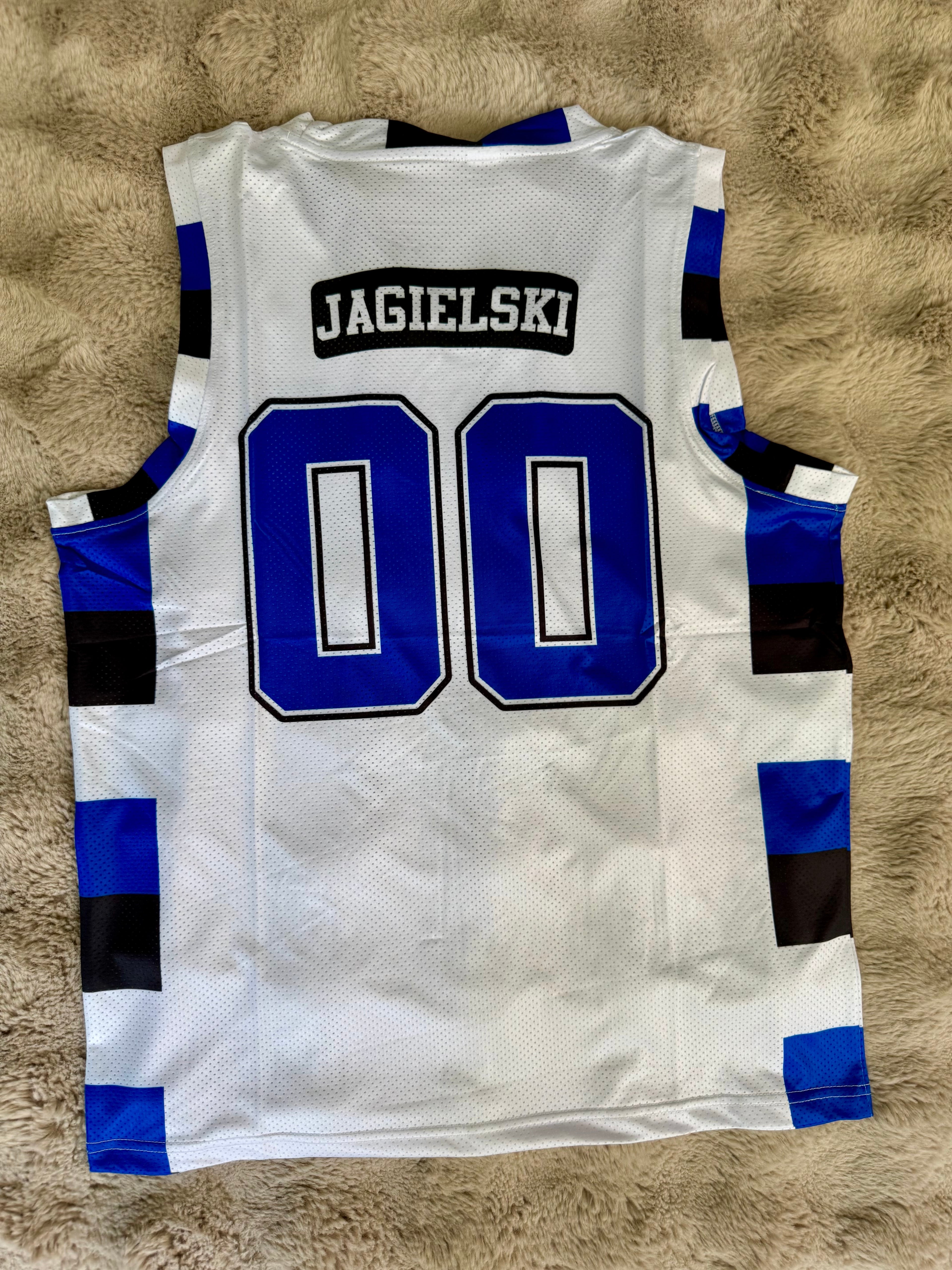 Maillot Jagielski #00 Blanc et bleu - Adulte