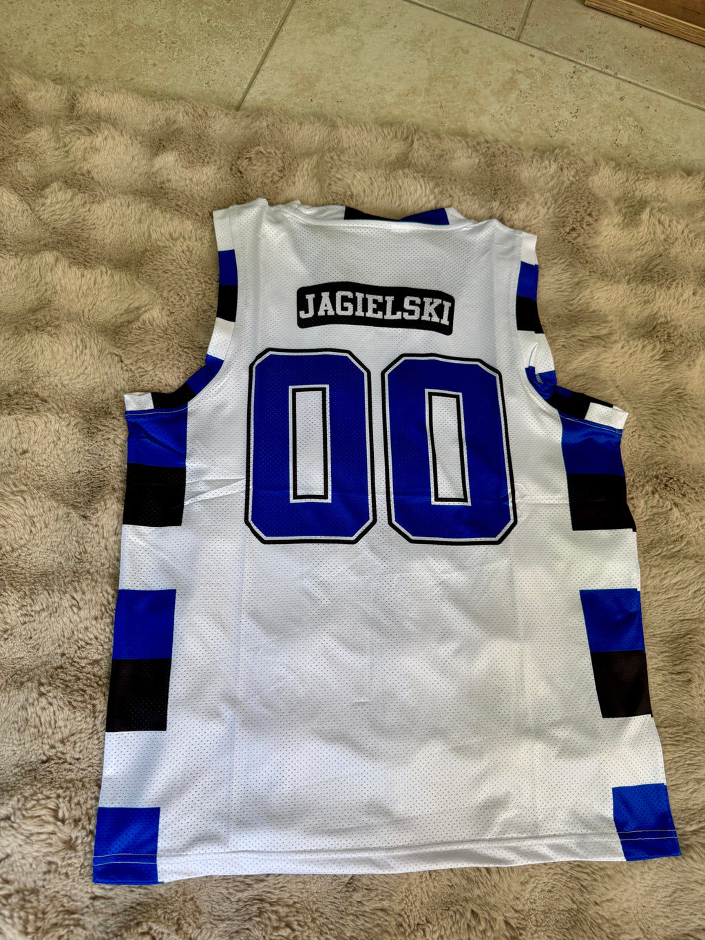 Maillot Jagielski #00 Blanc et bleu - Adulte