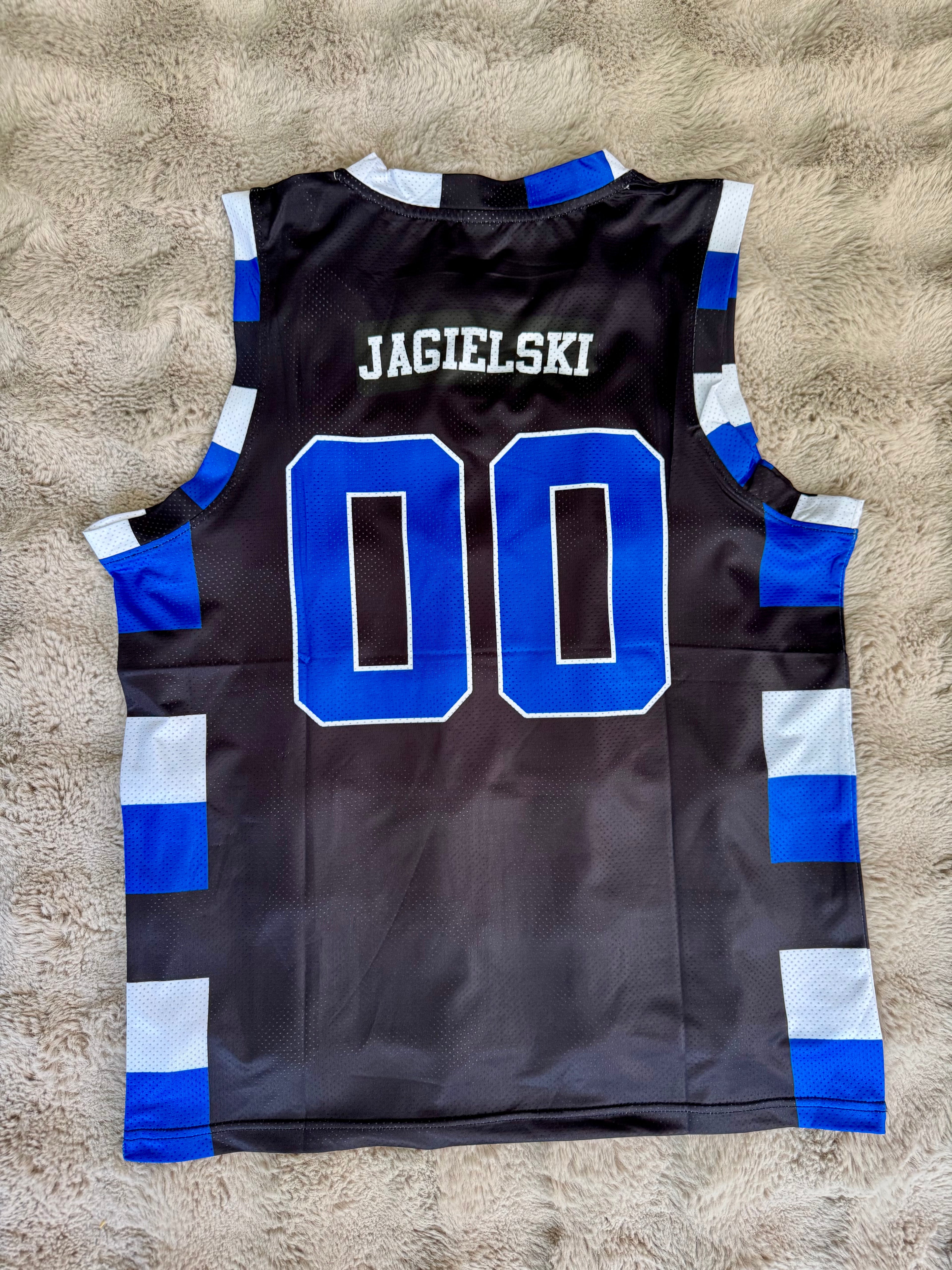 Maillot Jagielski #00 Noir et Bleu - Adulte