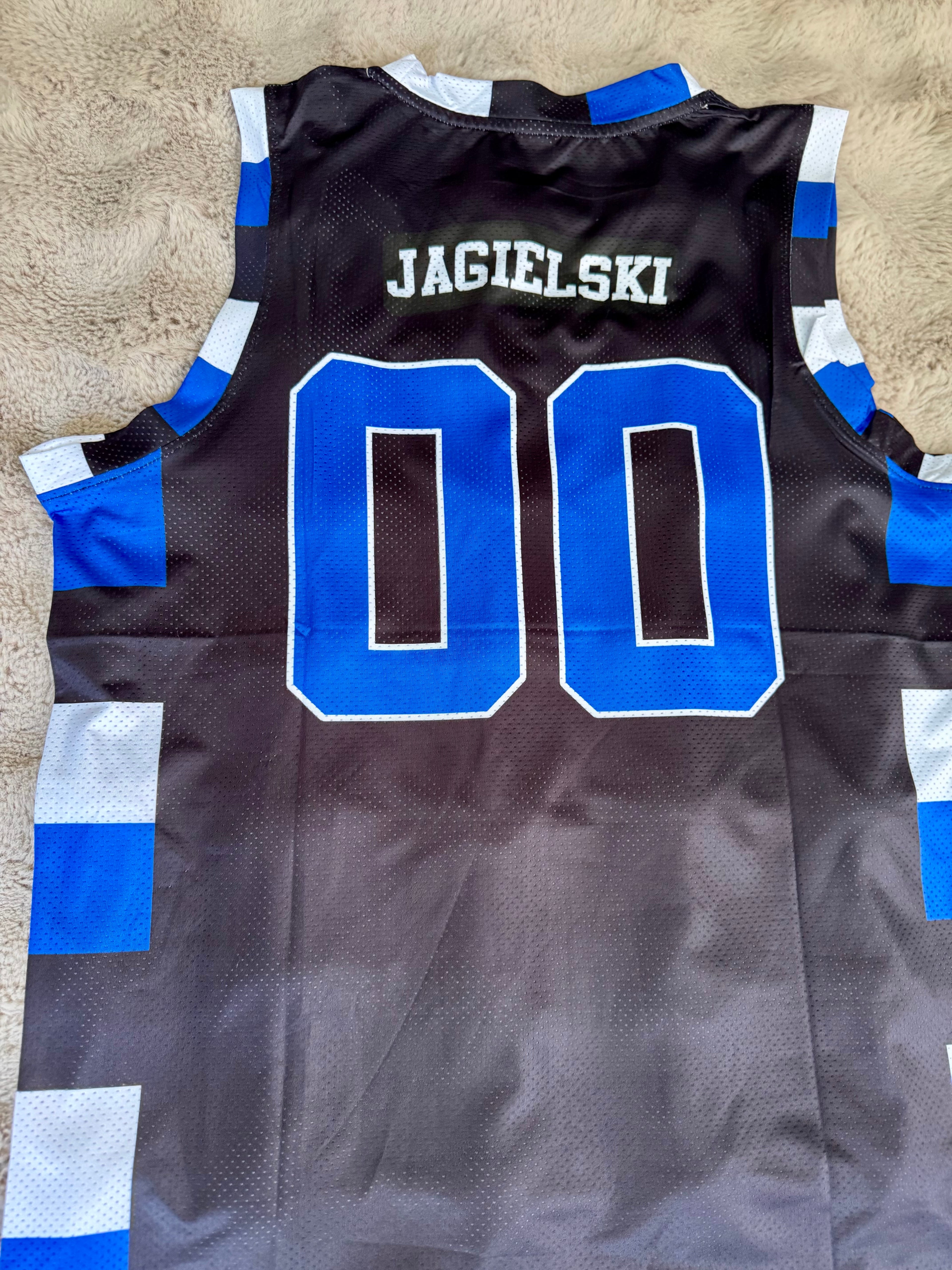 Maillot Jagielski #00 Noir et Bleu - Adulte