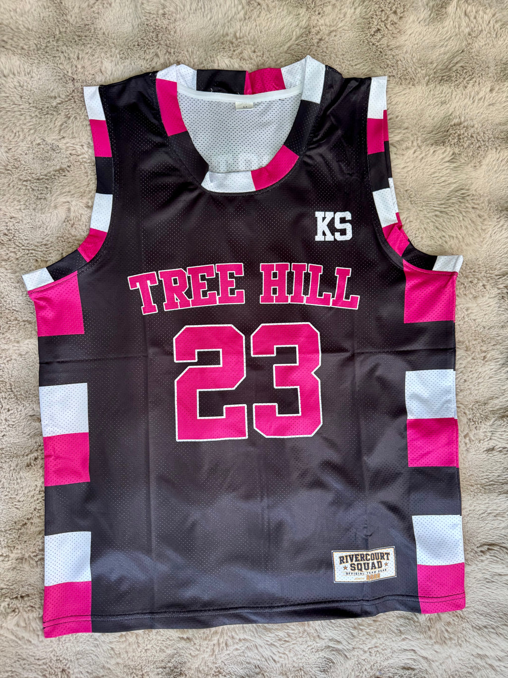 Maillot Scott #23 Noir et Rose - Adulte