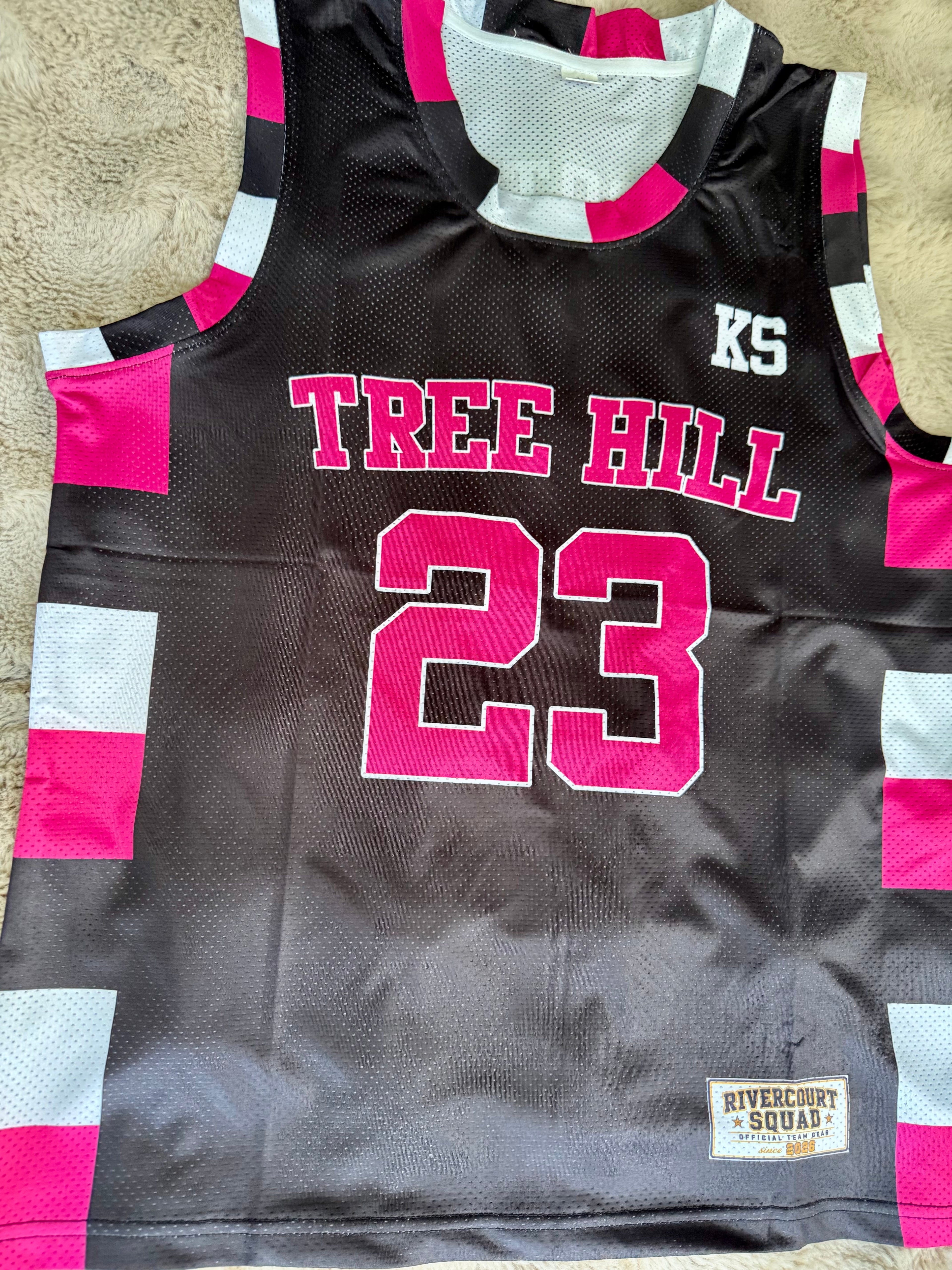 Maillot Scott #23 Noir et Rose - Adulte