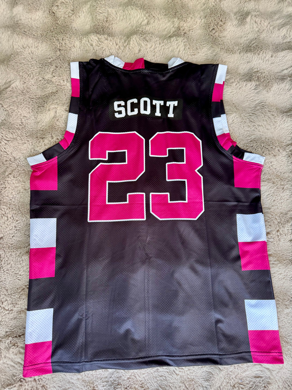 Maillot Scott #23 Noir et Rose - Adulte