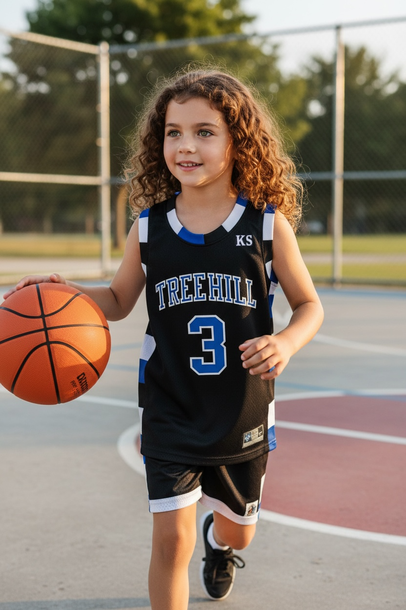 Ensemble Basket Enfant - SCOTT #3 (Noir et bleu)