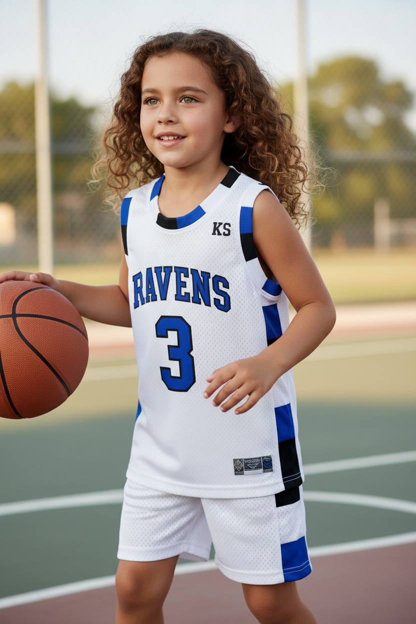 Ensemble Basket Enfant - SCOTT #3 (blanc et bleu)