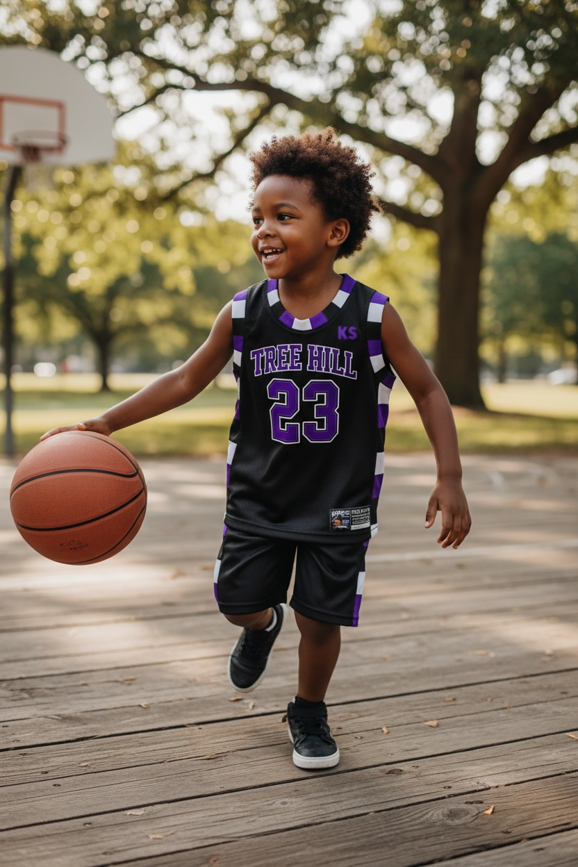 Ensemble Basket Enfant – SCOTT#23 (Violet et Noir)