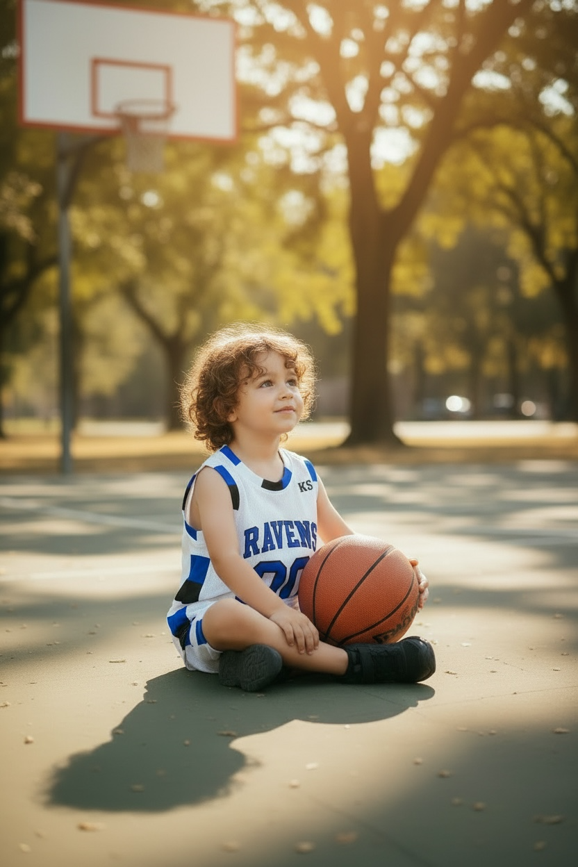 Ensemble Basket Enfant – Jagielski #00 (Bleu et Blanc)
