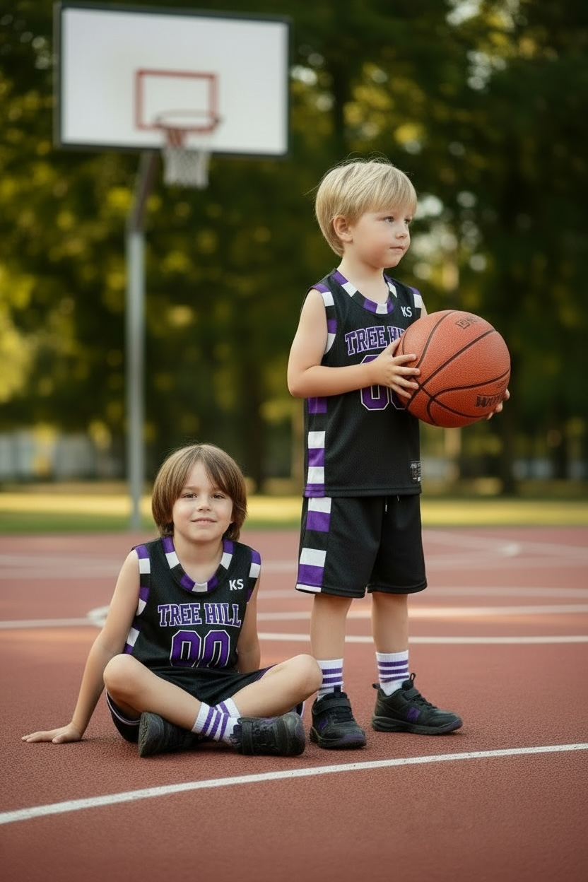 Ensemble Basket Enfant – Jagielski #00 (Violet et Noir)