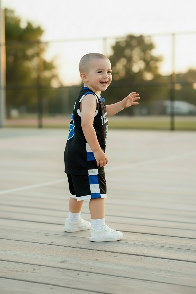 Ensemble Basket Enfant – SCOTT#23 (Bleu et Noir)