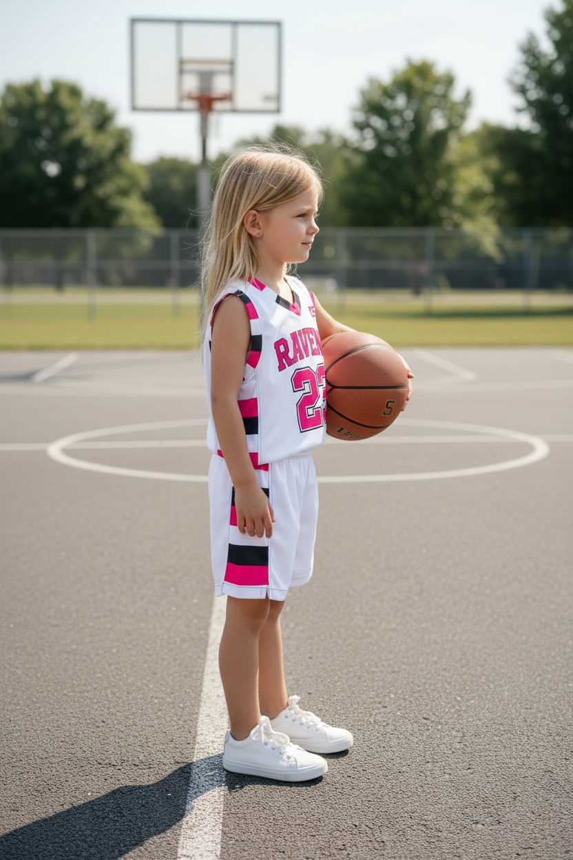 Ensemble Basket Enfant – SCOTT#23 (blanc et rose)