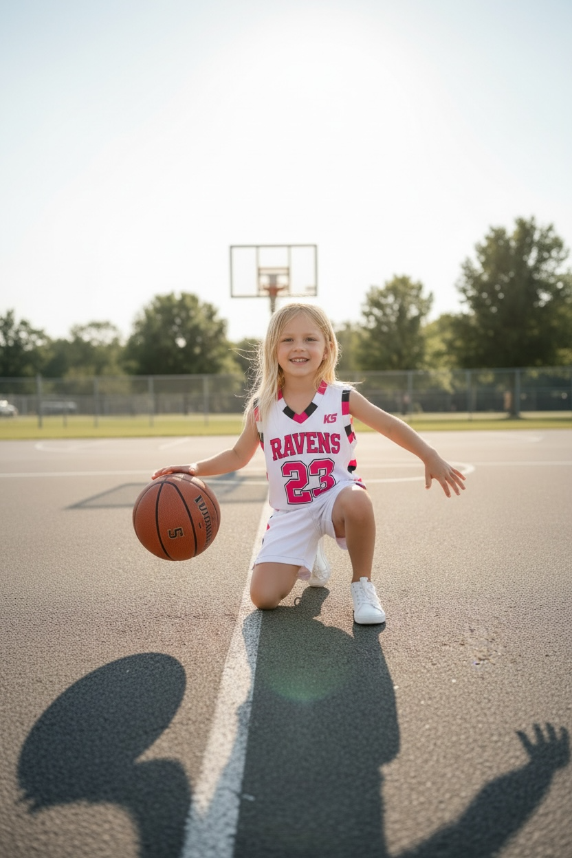 Ensemble Basket Enfant – SCOTT#23 (blanc et rose)