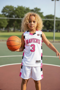 Ensemble Basket Enfant - SCOTT #3 (blanc et rose)