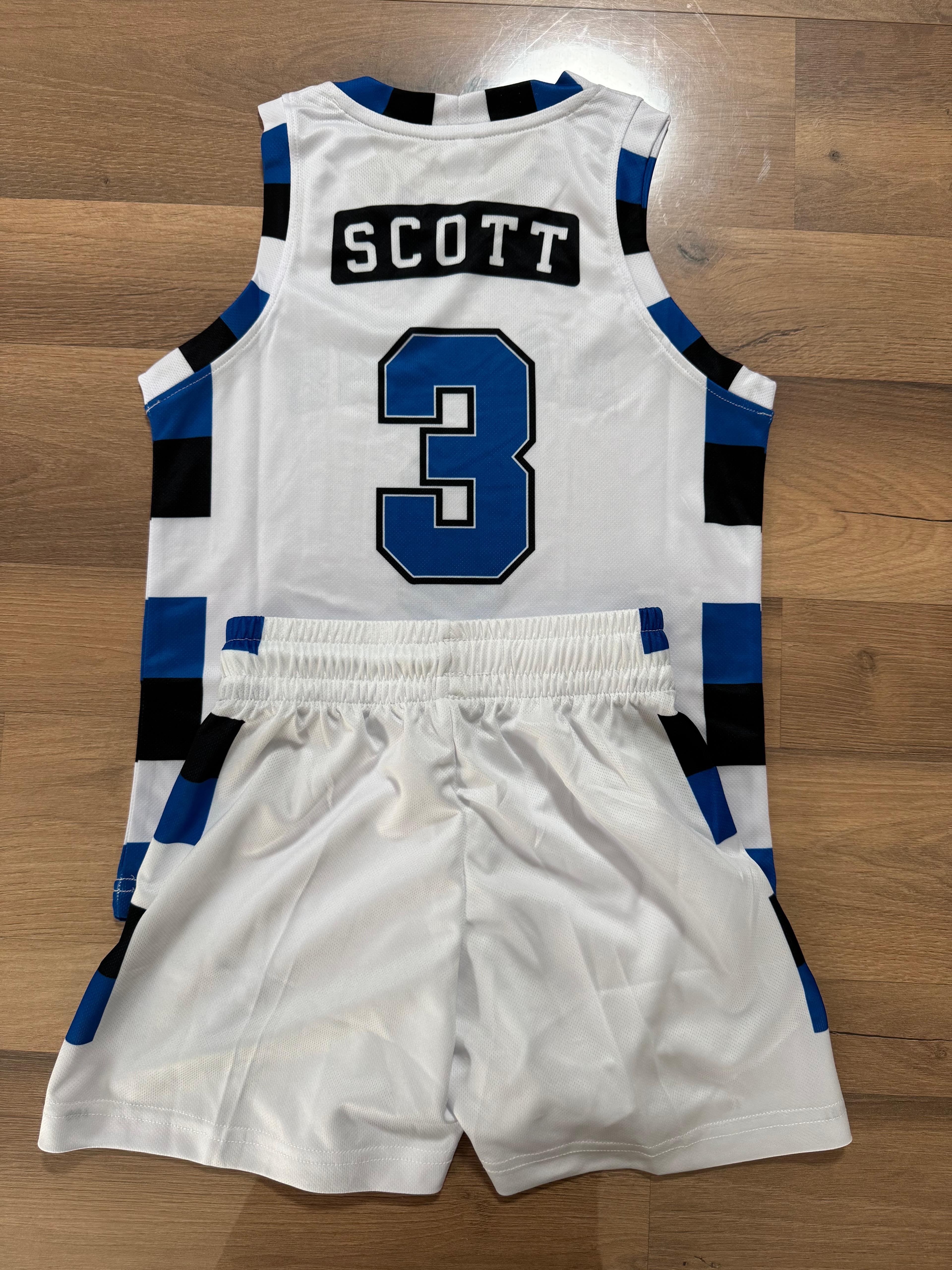 Ensemble Basket Enfant - SCOTT #3 (blanc et bleu)