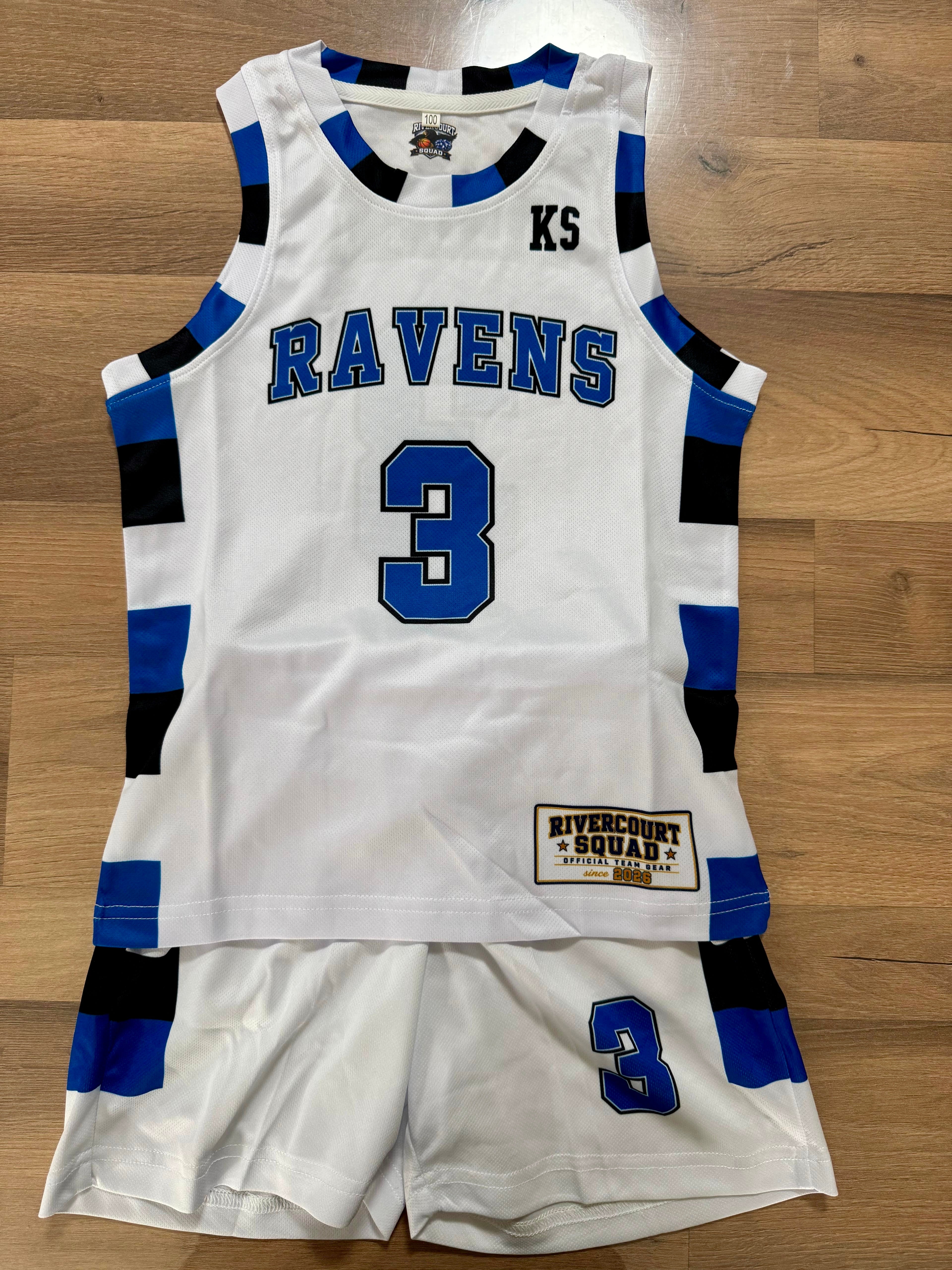 Ensemble Basket Enfant - SCOTT #3 (blanc et bleu)