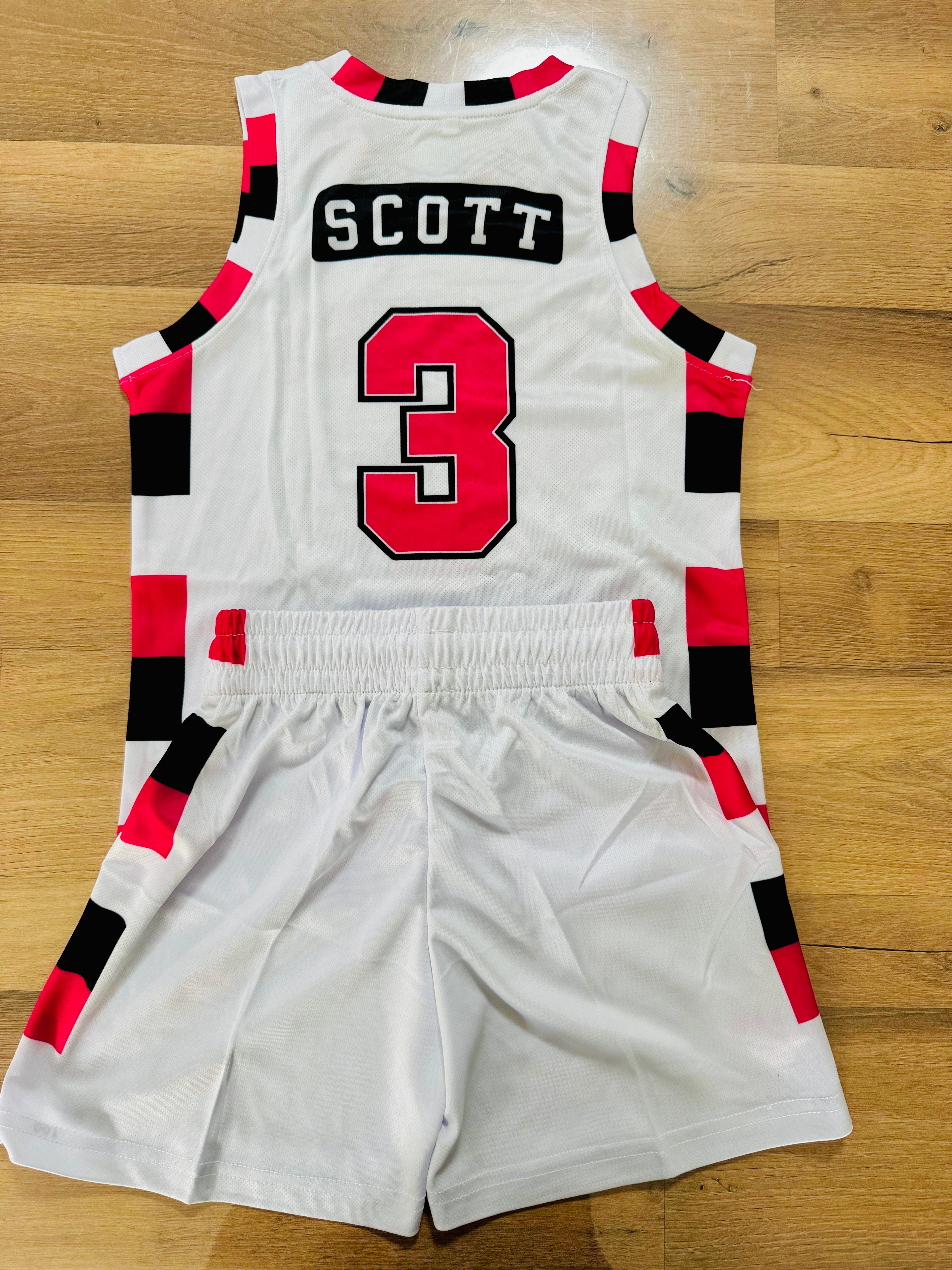 Ensemble Basket Enfant - SCOTT #3 (blanc et rose)