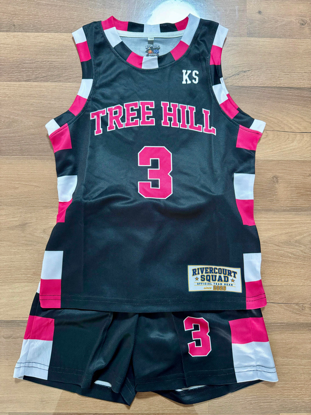 Ensemble Basket Enfant - SCOTT #3 (noir et rose)